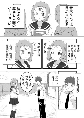 Mitsume no Onna no Ko ni Kokuhaku Suru Hanashi
